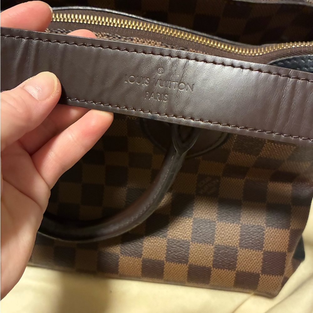 Louis Vuitton Damier Ebene Normandy hand bag with strap and dust bag - Picture 7 of 16